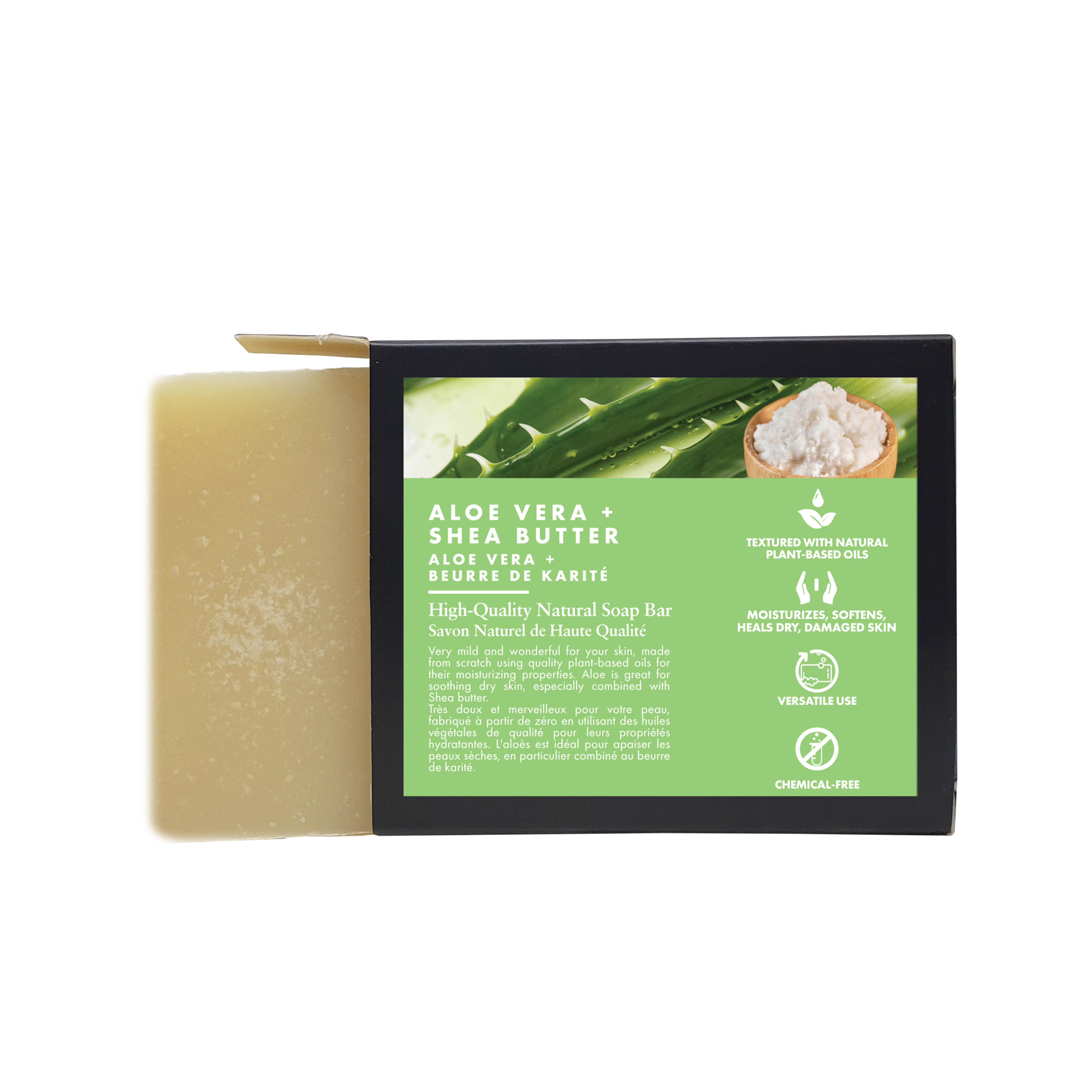 Aloe Vera & Shea Butter All Natural Soap Bar - 120g