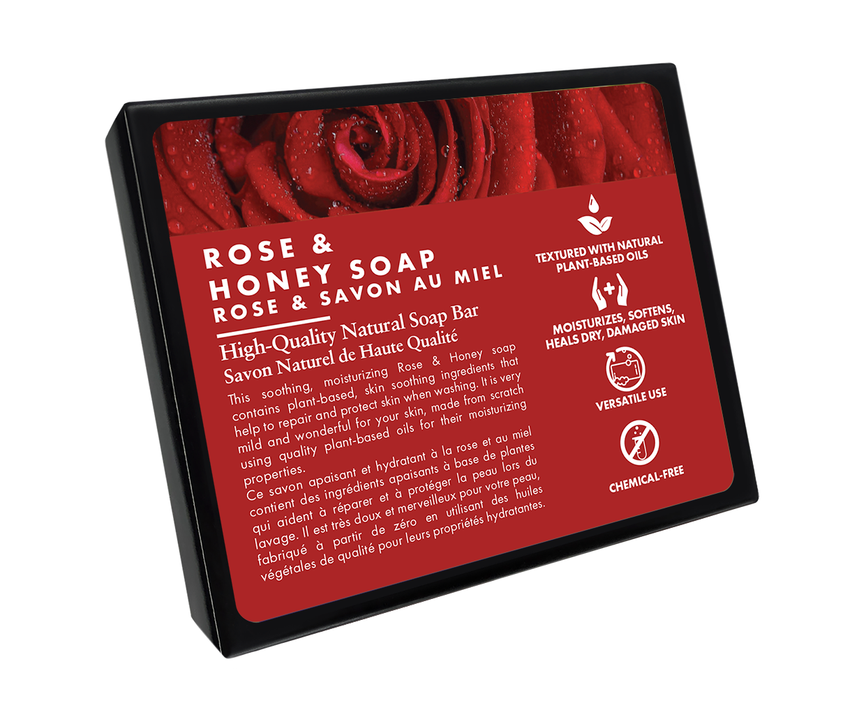 All Natural Soap Rose & Honey Bar 120g