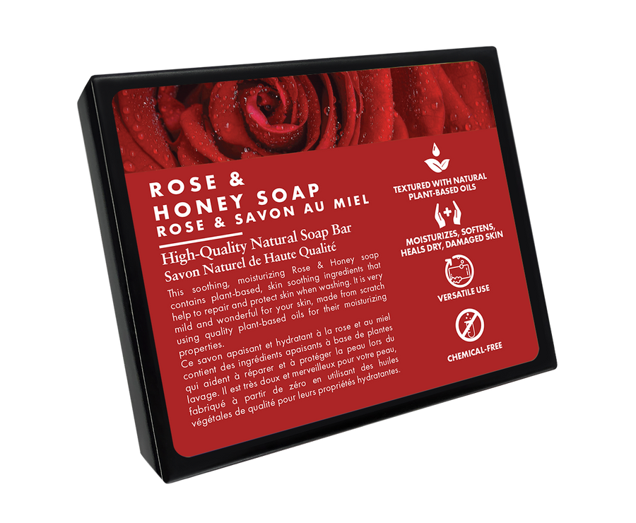 All Natural Soap Rose & Honey Bar 120g